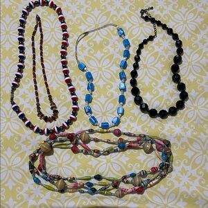 2/$20 5X Necklace Set of Colorful Beads, Like New, Various Lengths & Colors